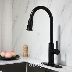 Commercial Kitchen Sink Faucet Spring Pull Down Sprayer Single Handle Mixer Tap