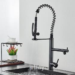 Commercial Kitchen Sink Faucet with Sprayer Swivel Single Handle/Hole Deck Mount