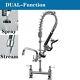 Commercial Kitchen Sink Faucets with Pull Down Sprayer 36 Pre-Rinse Deck Mount