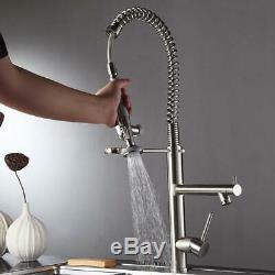 Commercial Pre-rinse Kitchen Sink Faucet Pull Down Spring Spray Mixer Tap Swivel