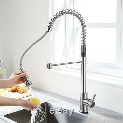 Commercial Sensor Touch Kitchen Sink Faucet Pull Down Spring Sprayer Mixer Tap