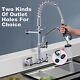 Commercial Sink Faucet Pre-Rinse Sprayer 25inch Height Kitchen Faucet Wall Mount