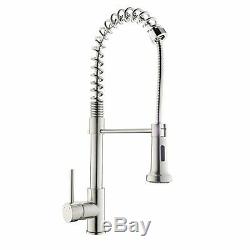 Commercial Swivel Pull Down Spray Sink Faucet Kitchen Mixer Restaurant Bar Dish