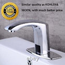 Commercial Touchless Bathroom Sink Faucet Cold and Hot Water Automatic Motion