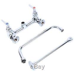 Commercial Wall Mount Pre-rinse Faucet Kitchen Sink Pull Down Mixer Tap Faucet