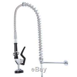 Commercial Wall Mount Pre-rinse Faucet Kitchen Sink Pull Down Mixer Tap Faucet