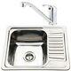 Compact Stainless Steel Kitchen Sink & Small Chrome Sink Mixer Tap Set (KST072)
