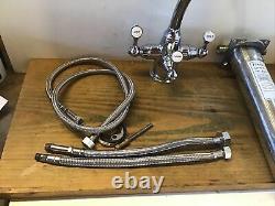 Complete Set Perrin & Rowe Chrome Filter Taps Ideal For Belfast Kitchen Sink T42