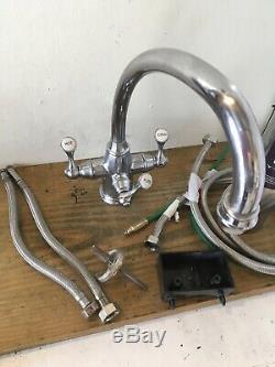 Complete Set Perrin & Rowe Chrome Filter Taps Ideal For Belfast Kitchen Sink T45