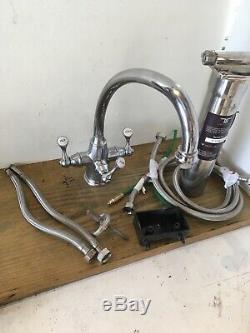 Complete Set Perrin & Rowe Chrome Filter Taps Ideal For Belfast Kitchen Sink T45