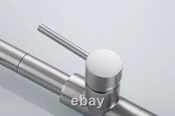 Contemporary Kitchen Faucet Mixer Single Hole Brushed Nickel