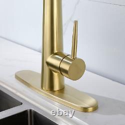 Copper Kitchen Faucet Pull Out Sprayer Sink Mixer Tap Gold Finish