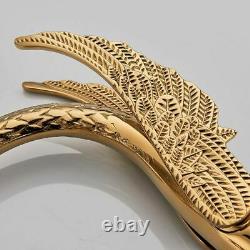 Crystal Handle Deck Faucet Golden Swan Shape Widespread Hot Cold Water Mixer New