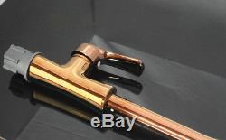 Deck Mounted Brass Kitchen Sink Tap Spout Hot Cold Mixer Swivel Rose Gold Faucet