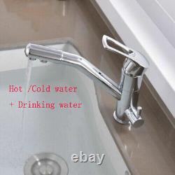 Drinking Water Faucet Supply Spout Sink Mixer Filter RO 3 Way Kitchen Tap US