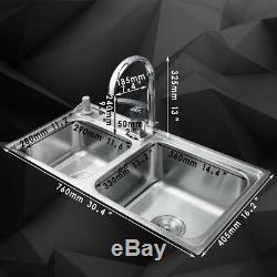 Durable Handle Swivel Mixer Faucet Kitchen Nickel Sink Liquid Soap Dispenser Tap