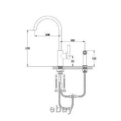 ENKI BST016 Kitchen Sink Tap Set Undermount Inset Overflow Rose Gold Spray Mixer