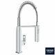 Eurocube Kitchen Sink Single-Lever Spring Mixer Stylish Tap in Chrome Coating