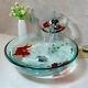 FA Art Goldfish Bathroom Clear Glass Vessel Sinks Basin Bowl Mixer Tap Drain Set
