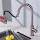 Faucet Kitchen Tap Pull Down Sink Sprayer Single Hole Mixer Brushed Bronze Brass