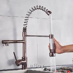 Faucet kitchen Sink Tap Copper Rose Gold Multi-function Spring Single Hole Mixer