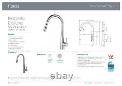 Fienza Isabella Deluxe Pull Out Gooseneck Kitchen Sink Mixer Chrome 213116