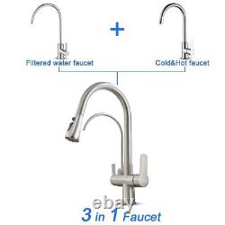 Filter Kitchen Faucet with Drinking Water Faucet, High Arc Pull Down 3-Way Ki