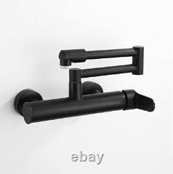 Foldable Kitchen Faucet Brass Black Single Handle Bathroom Basin Sink Mixer Tap