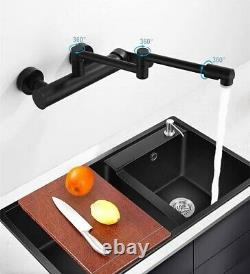 Foldable Kitchen Faucet Brass Black Single Handle Bathroom Basin Sink Mixer Tap