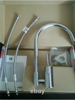 Franke DIXI Chrome Modern Mixer Tap Kitchen Sink Single Lever Swivel High Spout