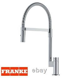 Franke Manhattan Chrome Finish Mixer Tap Spring Single Lever Pull Out Spray