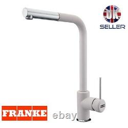 Franke Sirius Side Chrome/white Finish Mixer Kitchen Tap Pull Out Spray New