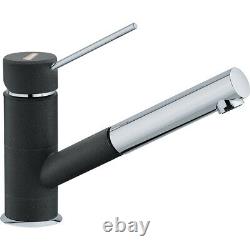 Franke Sirius Top Chrome Onyx Kitchen Sink Modern Tap Single Lever Pull Out