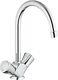 GROHE 31819001 Costa S Kitchen Sink Mixer Tap Polished Chrome Dual Handle