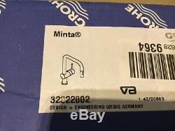GROHE 32322002 Minta Single-lever Sink Mixer Tap, Pull-out Dual Spray New