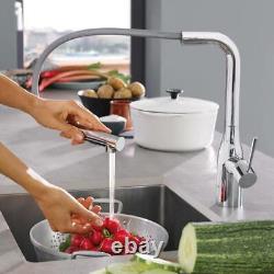 GROHE Essence New Pull Out Sink Mixer Tap with Dual Spray Brushed Nickel
