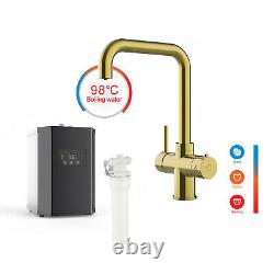 Gold 3 Way Instant Boiling Water Kitchen Tap Water Filter & Digital Heating Tank