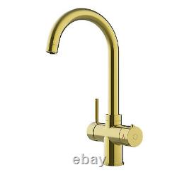Gold 3 Way Instant Hot / Boiling Water Kitchen Tap & Digital Heating Unit
