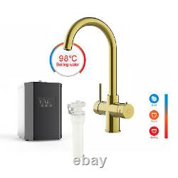 Gold Instant Hot Boiling Water Tap 3 Way Water Filter & Digital Heating Unit