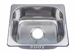 Grand Taps Small Steel Inset Single Bowl Kitchen Sink A11 mr