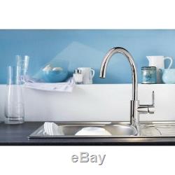 Grohe BAU EDGE Modern Kitchen Faucet C-Spout Kitchen Sink Mixer 31367000