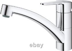 Grohe BauEco 31680000 Kitchen Sink Mixer Tap with Flat Spout Chrome