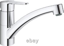Grohe BauEco 31680000 Kitchen Sink Mixer Tap with Flat Spout Chrome