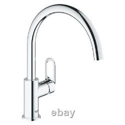 Grohe Bauloop Chrome High Spout Single-Lever Kitchen Sink Mixer Tap 31368000