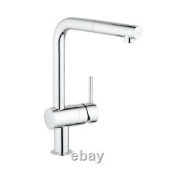 Grohe MINTA L SINK MIXER WITH PULL OUT AERATOR 328m Height, CHROME