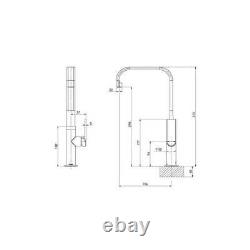 Gun Metal Kitchen Sink Mixer 200mm Neck Faucet Phoenix Tapware Teel 118-7300-30
