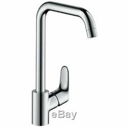 Hansgrohe Focus Chrome Low Pressure Swivel Spout Kitchen Sink Mixer Tap 31822000