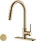 Havin Gold Kitchen Faucet, Kitchen Faucet with Pull Down Sprayer Head, Spot Free
