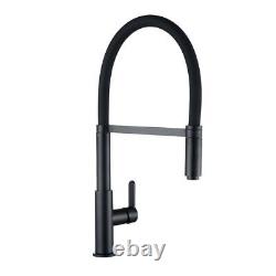 High Arch Mixer Sink Tap Spray Head Single Hole Handle Pull Down Sprayer Faucets