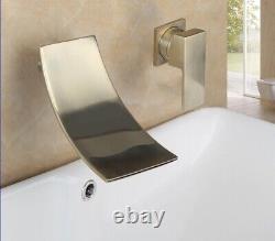 Hot Cold Mixer Tap Bathtub Faucet Wall Mounted Bathroom Basin Waterfall Faucets